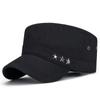 Vår Høst Metall Femstjerners Flat Hatt Menn Casual Justerbar Militær Caps Bomull Hær Solskjerm Hatt Trucker Snapback Baseballcaps