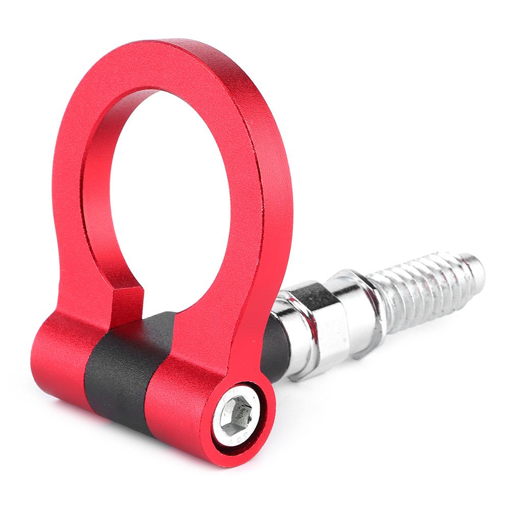 Car Auto Trailer Aluminum Alloy Front Tow Hook Decoration Towing Ring for E Series Red