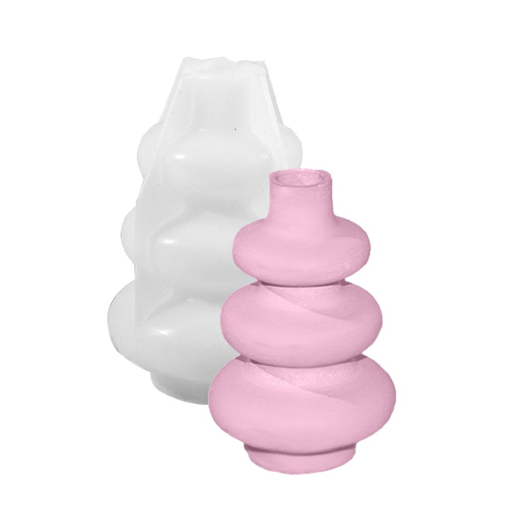 Creative Round Vase Silicone Mold Flowerpot Moulds Modern Crafting Molds Silicone Texture Flower Jar Molds for Flowerpot