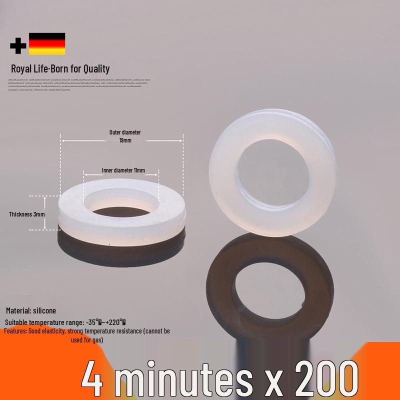 4-Point Silicone Water Heater Gasket - 1 Inch/6-Point Rubber Washer for Pipes and Meters