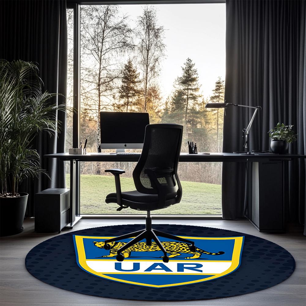 Los Pumas Printed Round Rug Carpet Chair Rug Area Rug Entryway Doormats,for Office Chair Living Room Bedroom Kitchen Room.