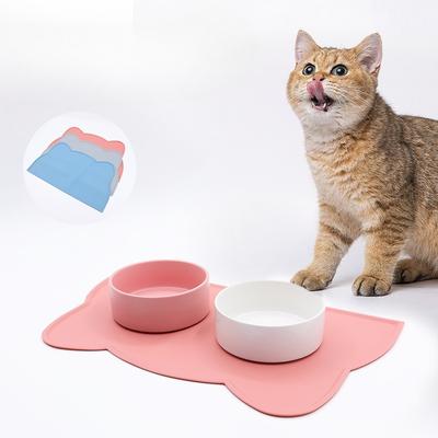 Fournitures pour animaux: Tapis de table Nuage, Tapis en Caoutchouc, Tapis Oreille de Chat, Tapis Patte de Chat, Tapis de Table Chat, Convient aux Chats et aux Chiens