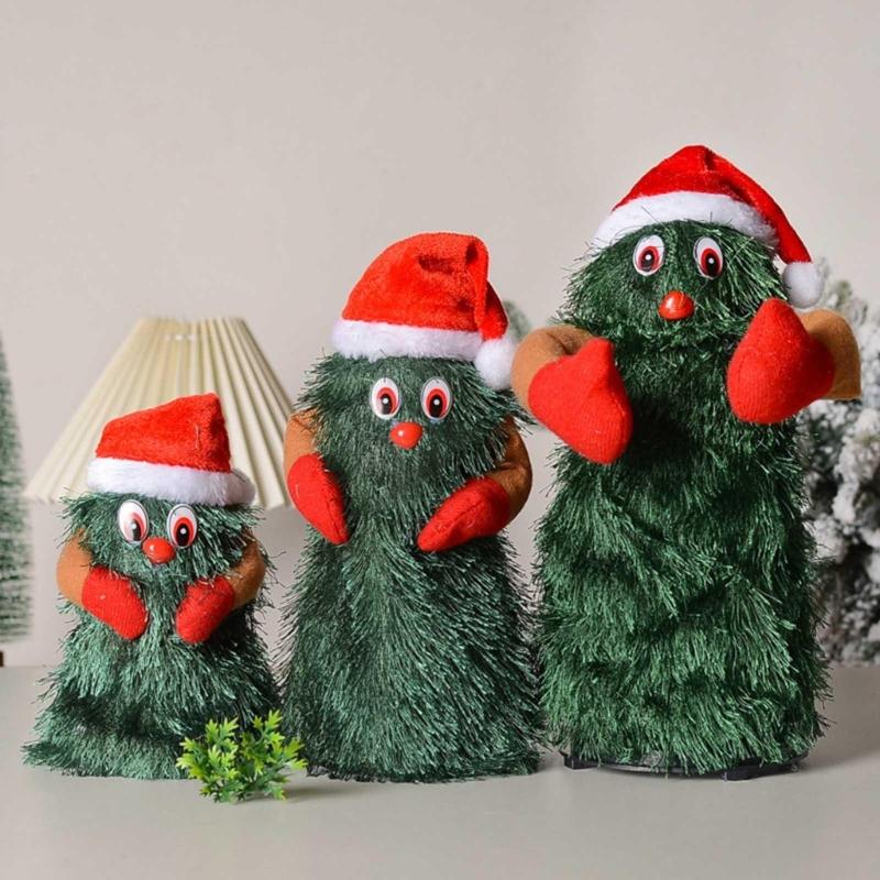 Albero di Natale Danzante con Musica Bambola Cantante di Natale Bambola Albero di Natale Elettrico Oggetto Scherzo Rotante Giocattolo per Bambini