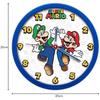 Horloge murale - super mario - 25 cm - multicolore - plastique - design contemporain