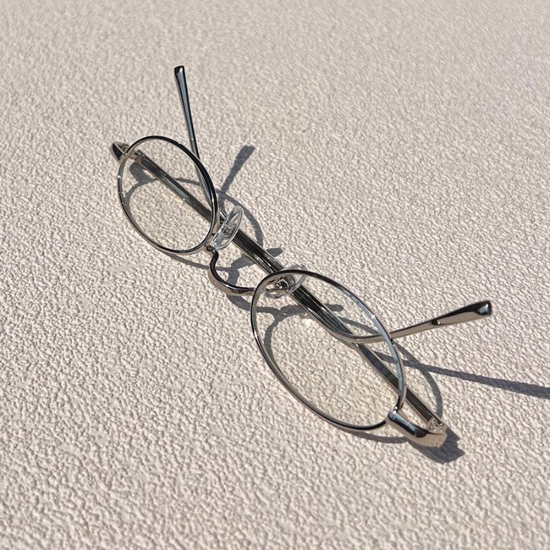 Y2k Small Oval Metal Frame Reading Glasses Woman Korean Fashion Optics Spectacle Finished Near Eyewear -1.0 -4.0  Oculos