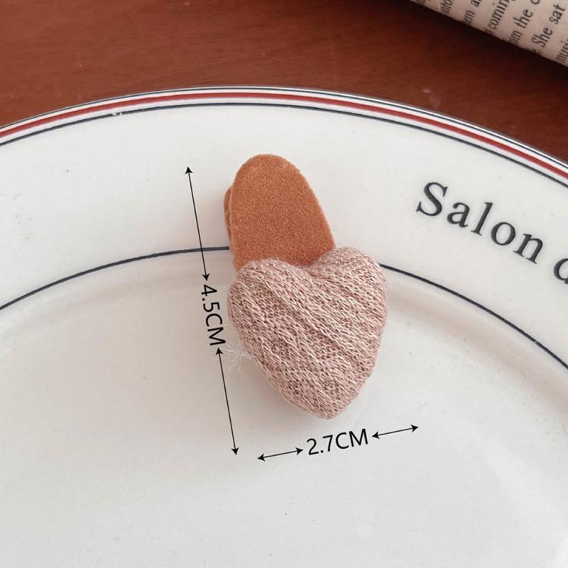 1/3/5Pcs Autumn Winter Hair Clips For Girl Woman Waterdrop Square Barrettes Solid Color Faux Fur BB Hairpins Soft Hair Accessory