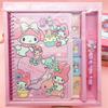 Latest   Kuromi My Melody Cinnamoroll Pompompurin Notebook Hand Ledger Suit Notepad Stationery Box Fashion Cute