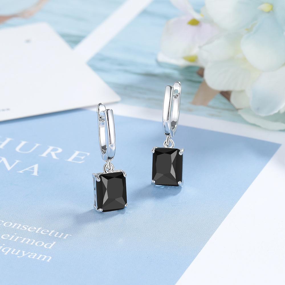925 Silver Earrings Superior Luxury Multiple Zircon for Women Fashion Jewelry Gifts Wedding Engagement Party Cute