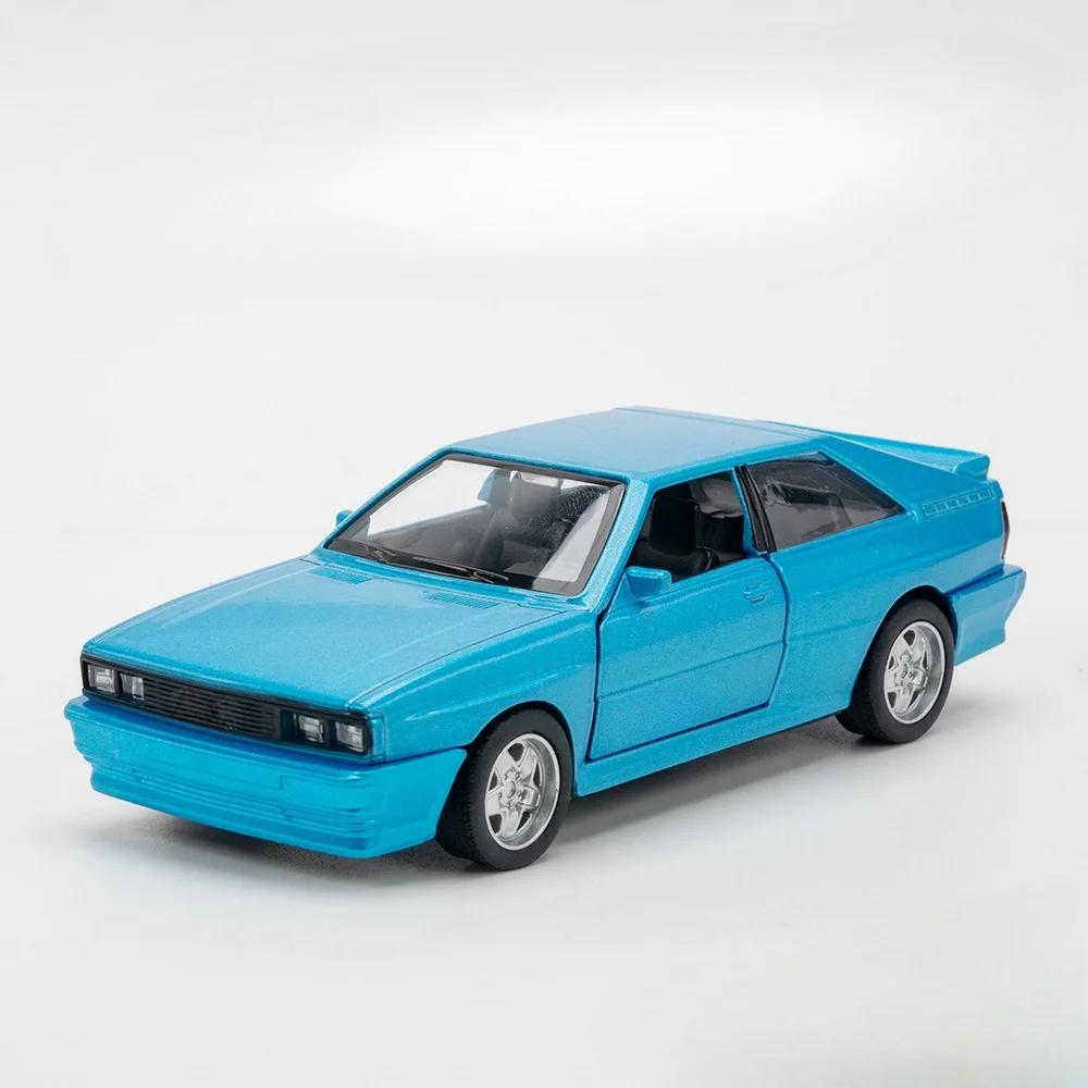 1/36 Scale Quattro 1980 Alloy Car Models Toy Diecasts Vehicles Model Doors Opened Pull Back Sport Car for  Kids Gift