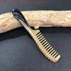 Handmade Natural Horn Fine Tooth Comb Anti-Static Hair Care Massage Comb Eco-Friendly Hairdressing Tool for Gentle Hair Stroking