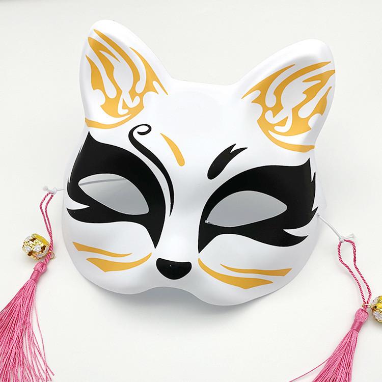 Halloween Handcrafted Fox Half Face Mask For Cosplay And Costume Party