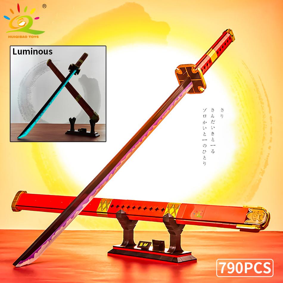 Samurai Sword Building Blocks Ninja Blade Katana Japanese Anime Butterfly Nichirin Knife Bricks Children Toys for Adult