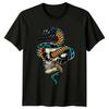 Snake Skull Animal Mens T-Shirt Womens Graphic Tee Gothic Unisex Top