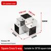 Stainless Steel Four-Way Square Tube Connector (20/25/30mm)