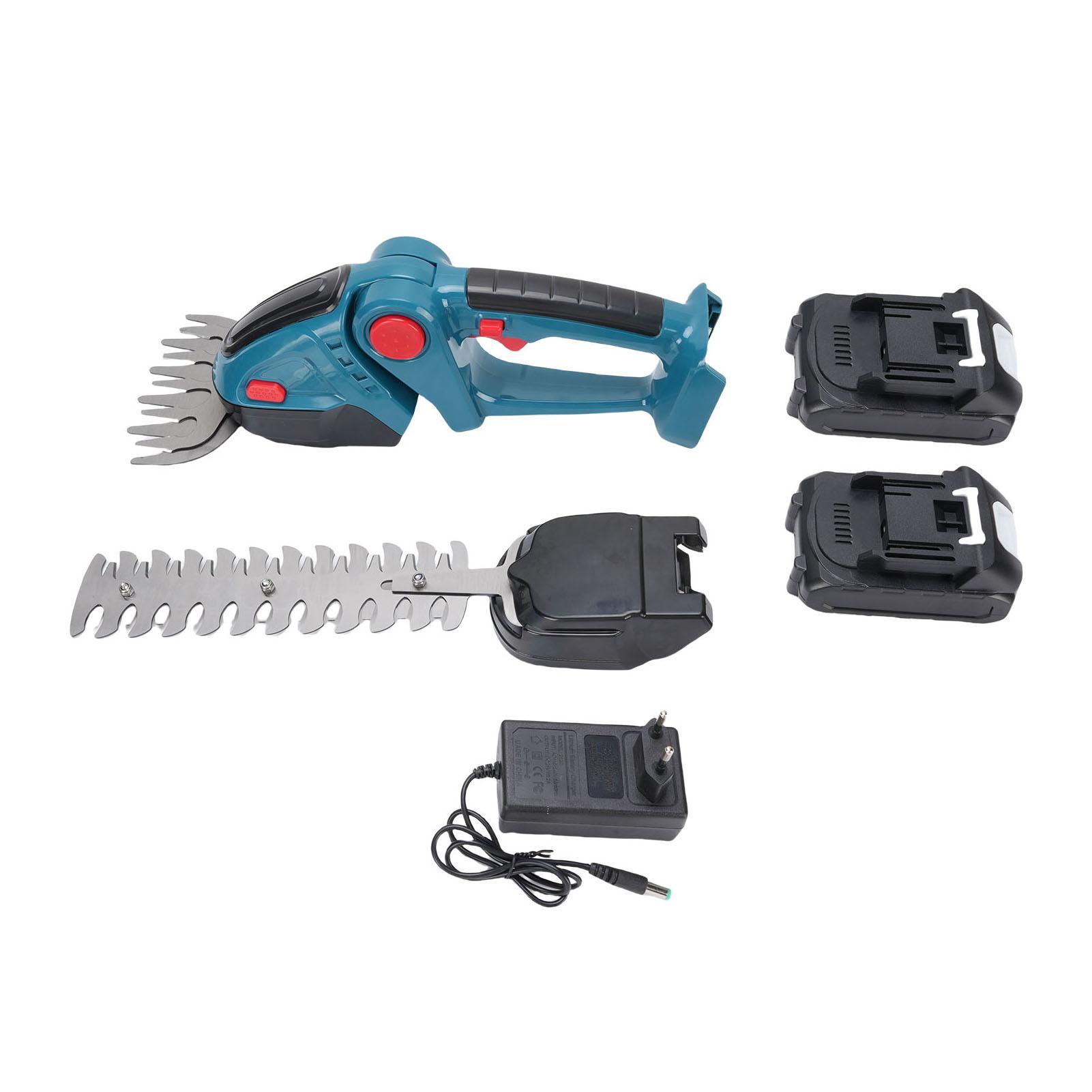 

2 in 1 Cordless Hedge Trimmer21V Rechargeable Handheld Electric Grass Shear Electric Hedge Trimmer for Yard Garden Lawn