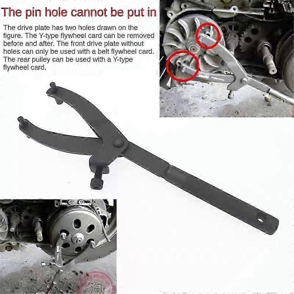 2024 Universal Motorcycle Flywheel Wrench Tool Y Shape Motor Clutch Disassembly Assembly Fixing Tools Scooter Motorcycle Accessories