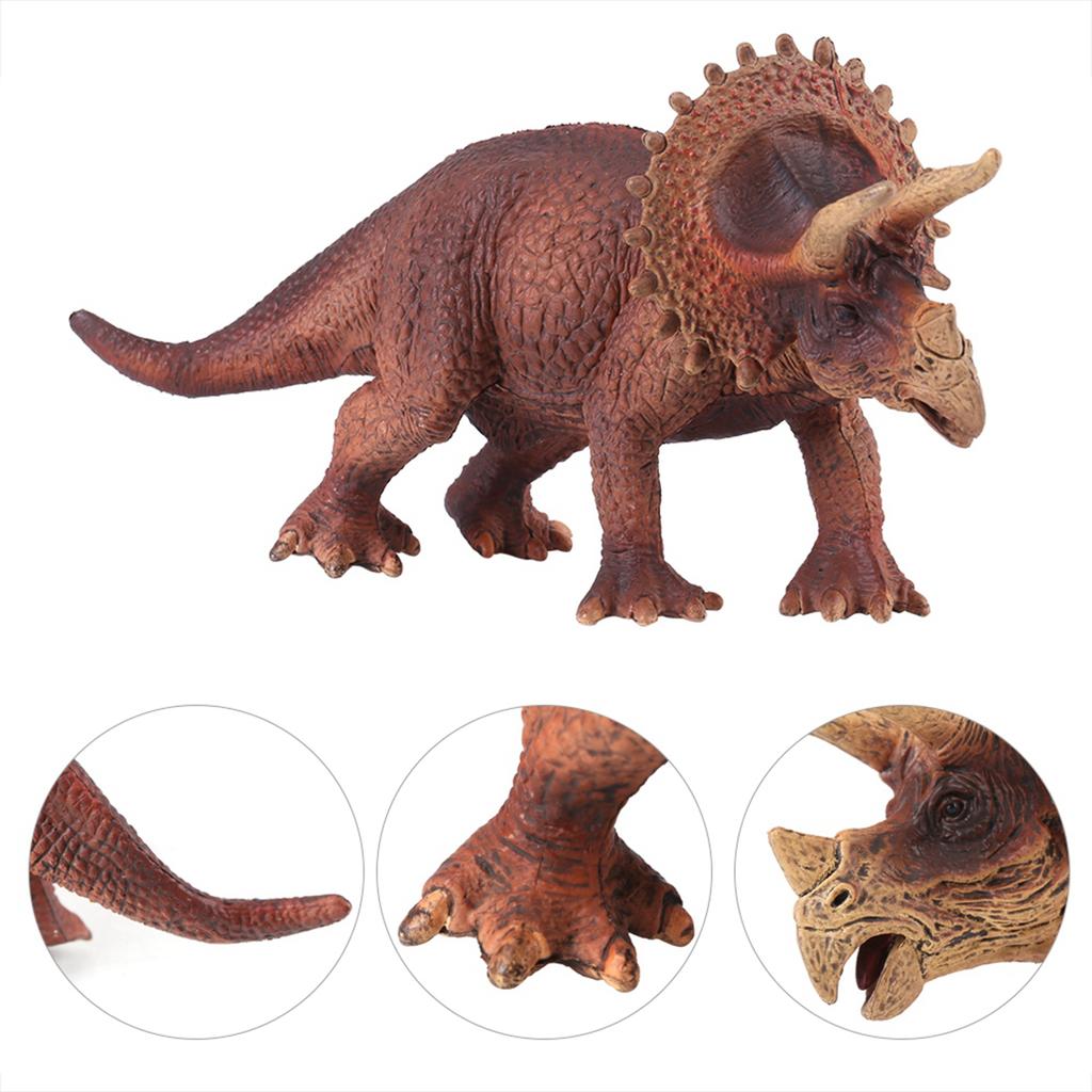 Realistic Triceratop Dinosaur Animal Model Figure Kids Early Educational Toys Gift