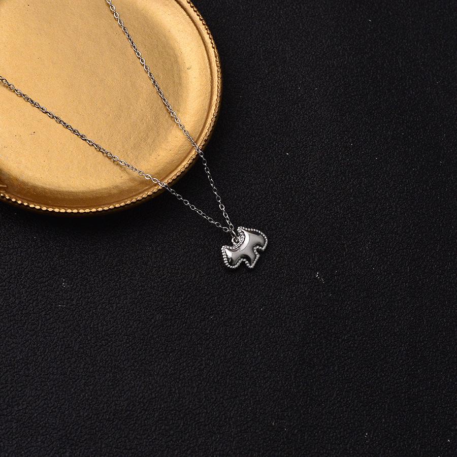18K Gold Stainless Steel Puppy Necklace - Cute & Exquisite Women's Clavicle Chain, Non-Fading.