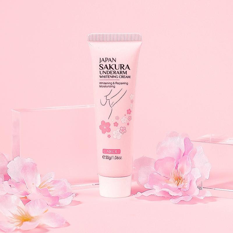 LAIKOU Japan Sakura Achsel-Aufhellungscreme, feuchtigkeitsspendende Aufhellung, 30 g