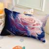 Rose Sofa Rectangular Throw Pillow Light Luxury Retro Living Room Cushion Cover Bay Window Throw Pillow