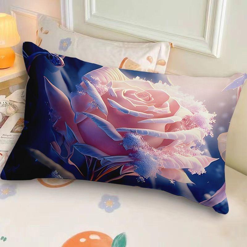 Rose Sofa Rectangular Throw Pillow Light Luxury Retro Living Room Cushion Cover Bay Window Throw Pillow