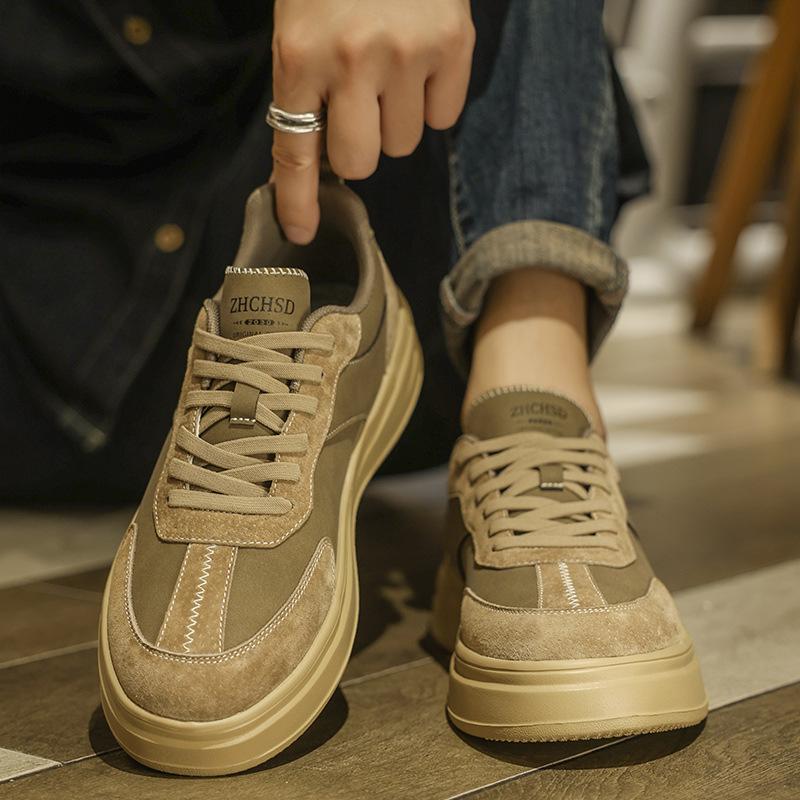 Board Shoes Autumn and Winter New Comfortable Thick-soled Lightweight Sports and Leisure Shoes Heightening Non-slip Board Shoes