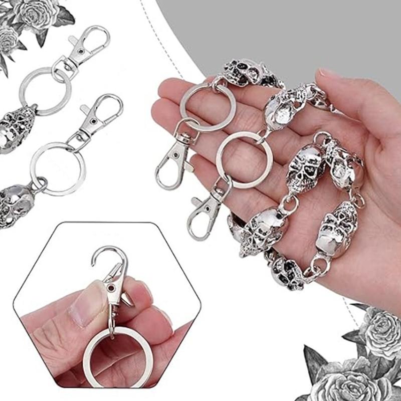 Easy Clip On Hollowed Skull Pants Chain Wallet Chain For Quick Belt Attachment Women Men Hiphop Punk Trousers Belt Chain