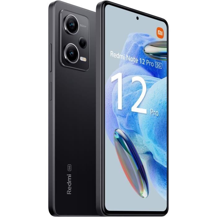 Smartphone XIAOMI Redmi Note 12 Pro 5G - 128Go - Noir - Double SIM - Lecteur d'empreintes digitales