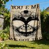 1pc Skulls, Love Outdoor Soft Blanket Ultra Plush, Warm, Versatile, and Easy Care for Camping, and