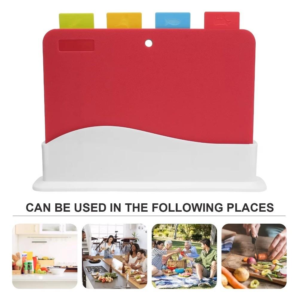 Color Coded Chopping Board Set Non-Slip Color Coded Board Set Anti Mildew Board  Kitchen Use