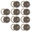 10pcs Antique Bronze Finish Animal Head Knobs Metal Material Drawer Pull Handles For Cabinets