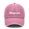 Unisex Snap-On Print Baseball Cap | Adjustable Vintage Washed Grey Soft Fabric Dad Hat For Outdoor Casual Sports