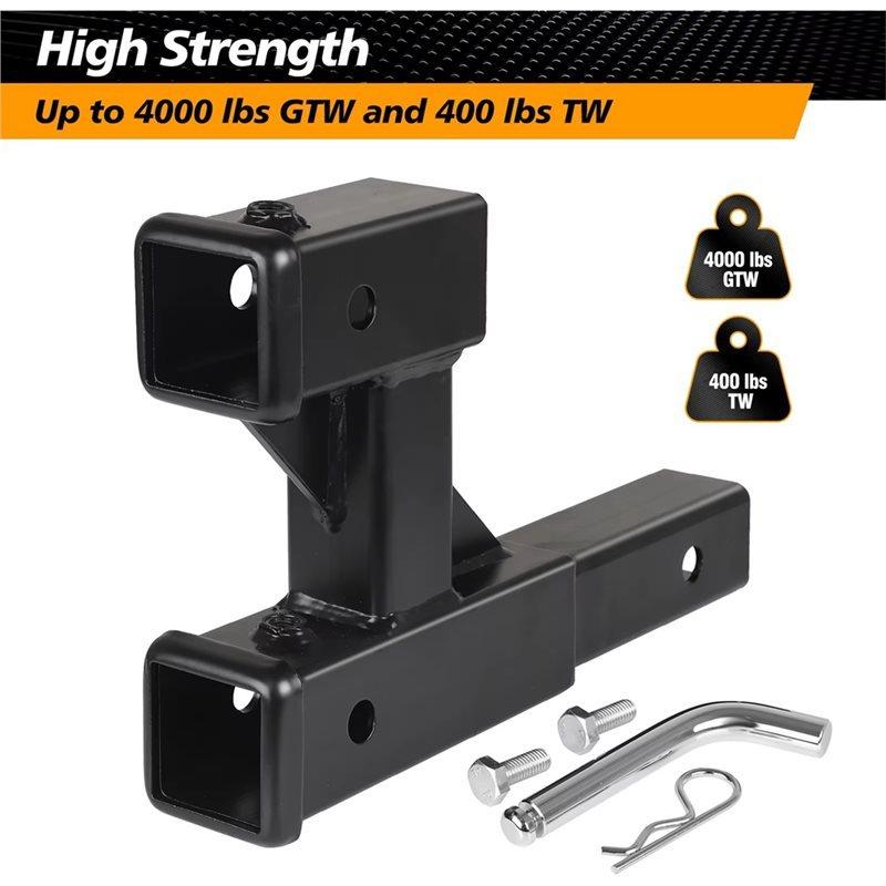 Double Hitch Receiver Hitch Adapter Trailer Dual Hitch