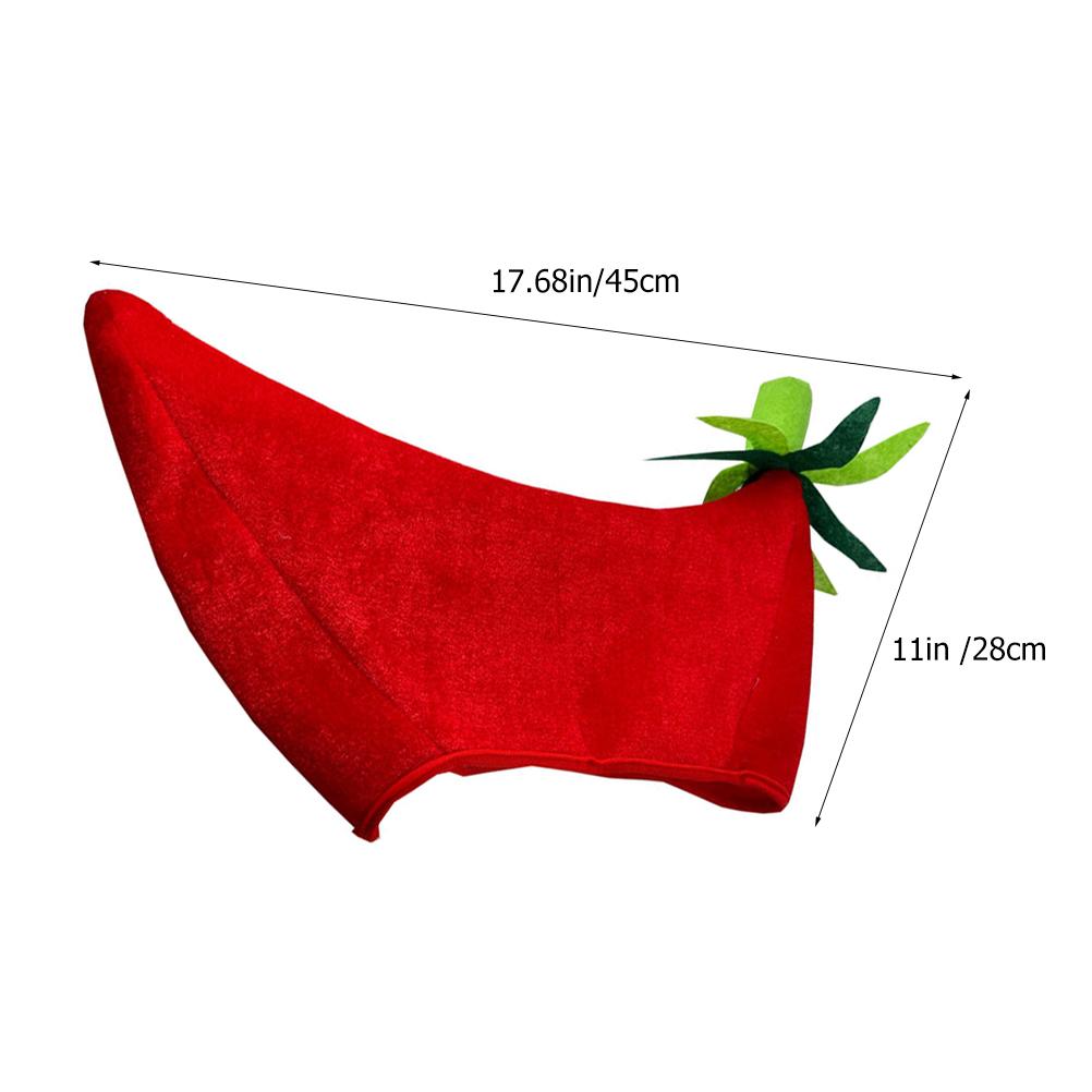 Kapelusz Papryka Kostiumy Kapelusze dla Dorosłych Impreza Karnawał Rekwizyt do Zdjęć Śmieszny Kreskówka Chili