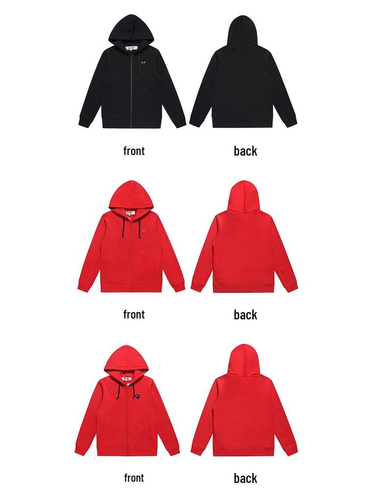 HEYPLAY Unisex Heart Pattern Cotton Hoodie - Japanese Trend, Autumn/Winter Style