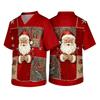 Men's Christmas Themed Holiday Caregiver Uniform for Work In Hospitals and Clinics