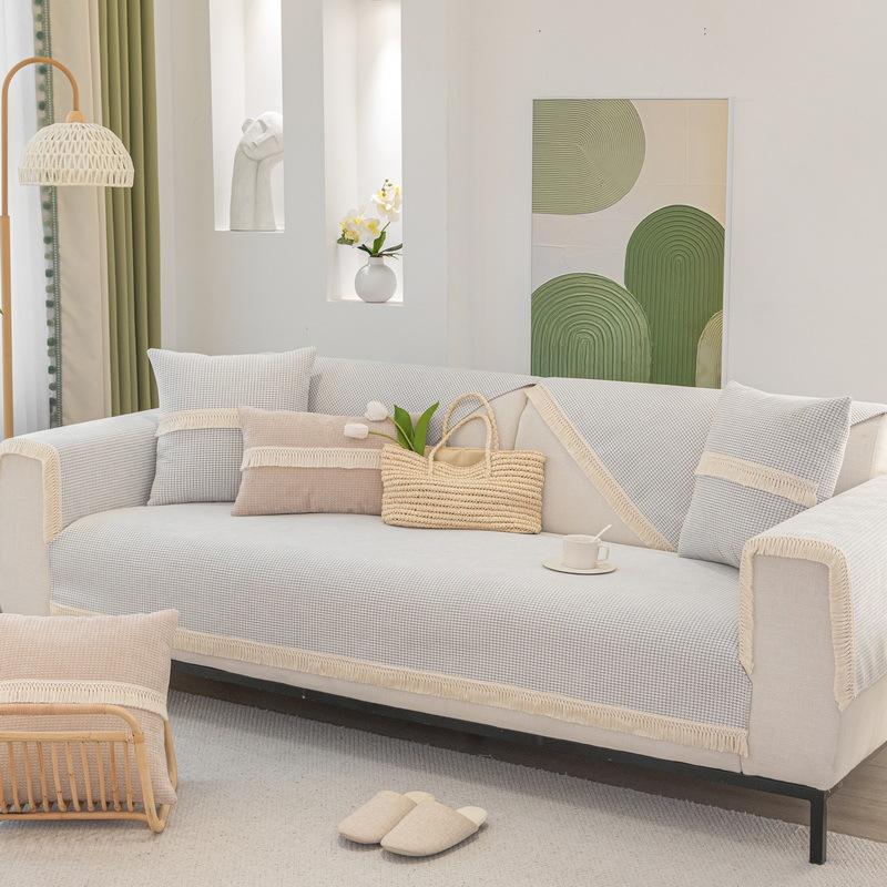 

Подушка для дивана из синели, легкая подушка во французском кремовом стиле, универсальный чехол на четыре сезона, тканевые нескользящие подушки для сидения 70*70cm