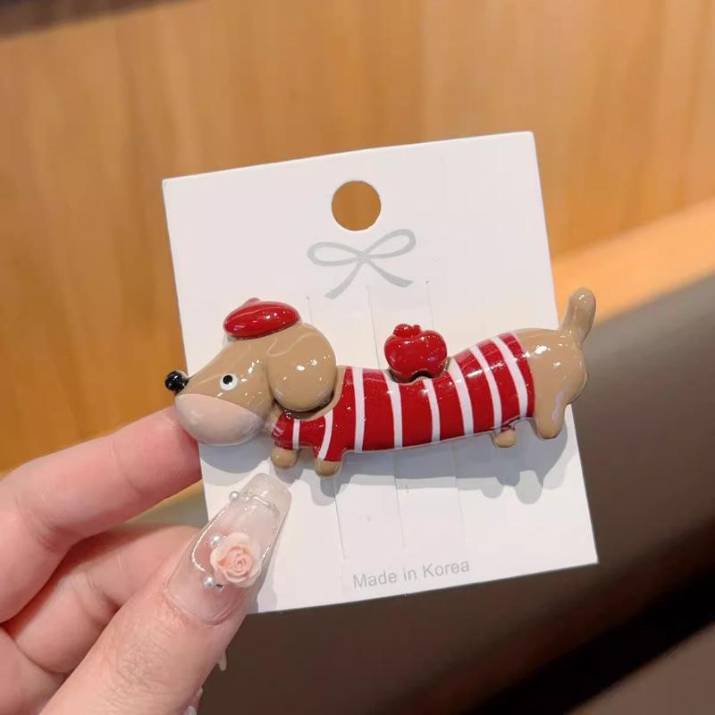 Cute Puppy Dog Duckbill Clip Hairpins New Trendy Ins Side Bang Hair Clip Barrettes For Girls Hair Accessories Cartoon Headwear