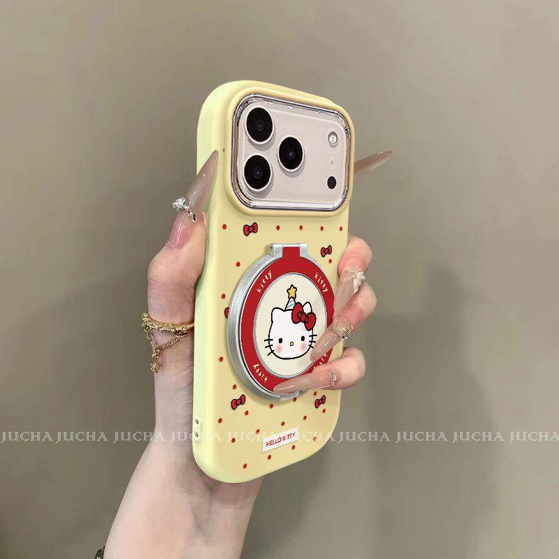 Applicable red polka dot Hello Kitty Apple 17promax phone case dopamine niche iphone16 cute 15