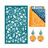 23 Styles Self-Adhesive Silk Screen Stencils for Polymer Clay Palm Leaves Reusable Mesh Transfer Printing Earring Jewelry Making
