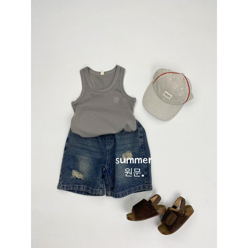 Kids Summer Thin Round Neck Cotton Sleeveless Tank Top For Toddler Boys And Girls