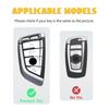 Interior Mouldings 360° New Leather Car Key Case Set Suitable for BMW Blade 3D Stereoscopic Car key Cover Protection Key Set wit