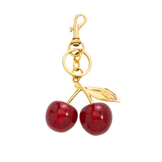 Keychain Key Holder Cherry Leaves Charm Keyring Fade-resistant Alloy Key Ring Backpack Car Accessory