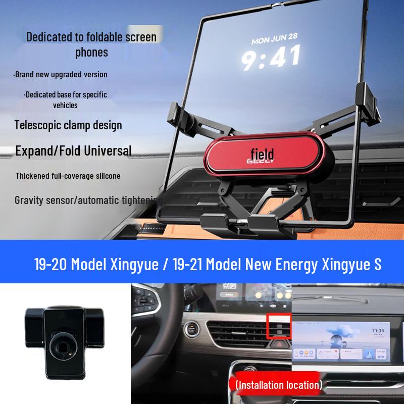 Custom Foldable Phone Holder for Geely Models: Emgrand, Boyue, Vision X1/X6, Jiaji, Binyue, Xingyue L, Xingyuan