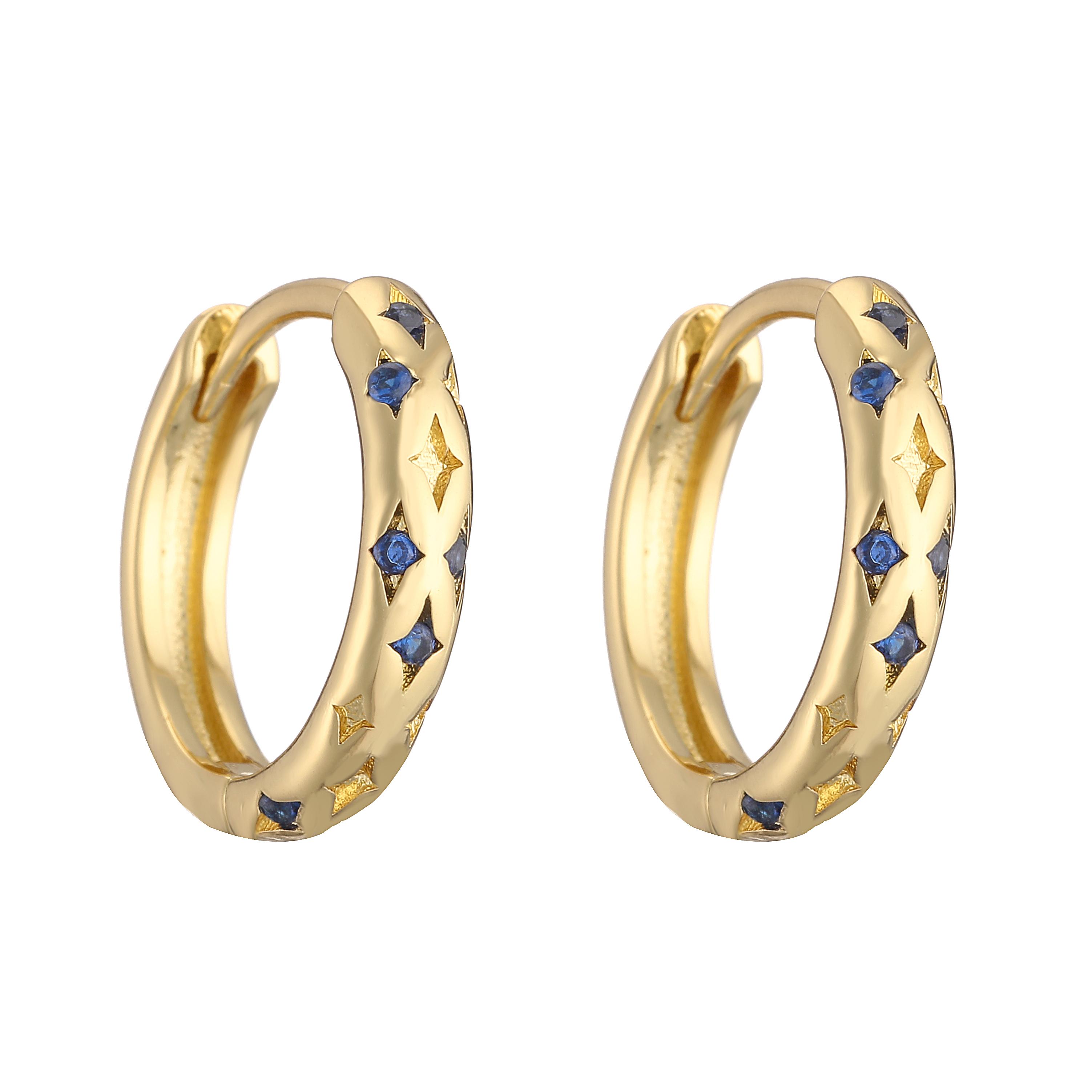 

Round small hoop earrings star hoop earrings for women rainbow Gold color Summer huggies earrings wholesale