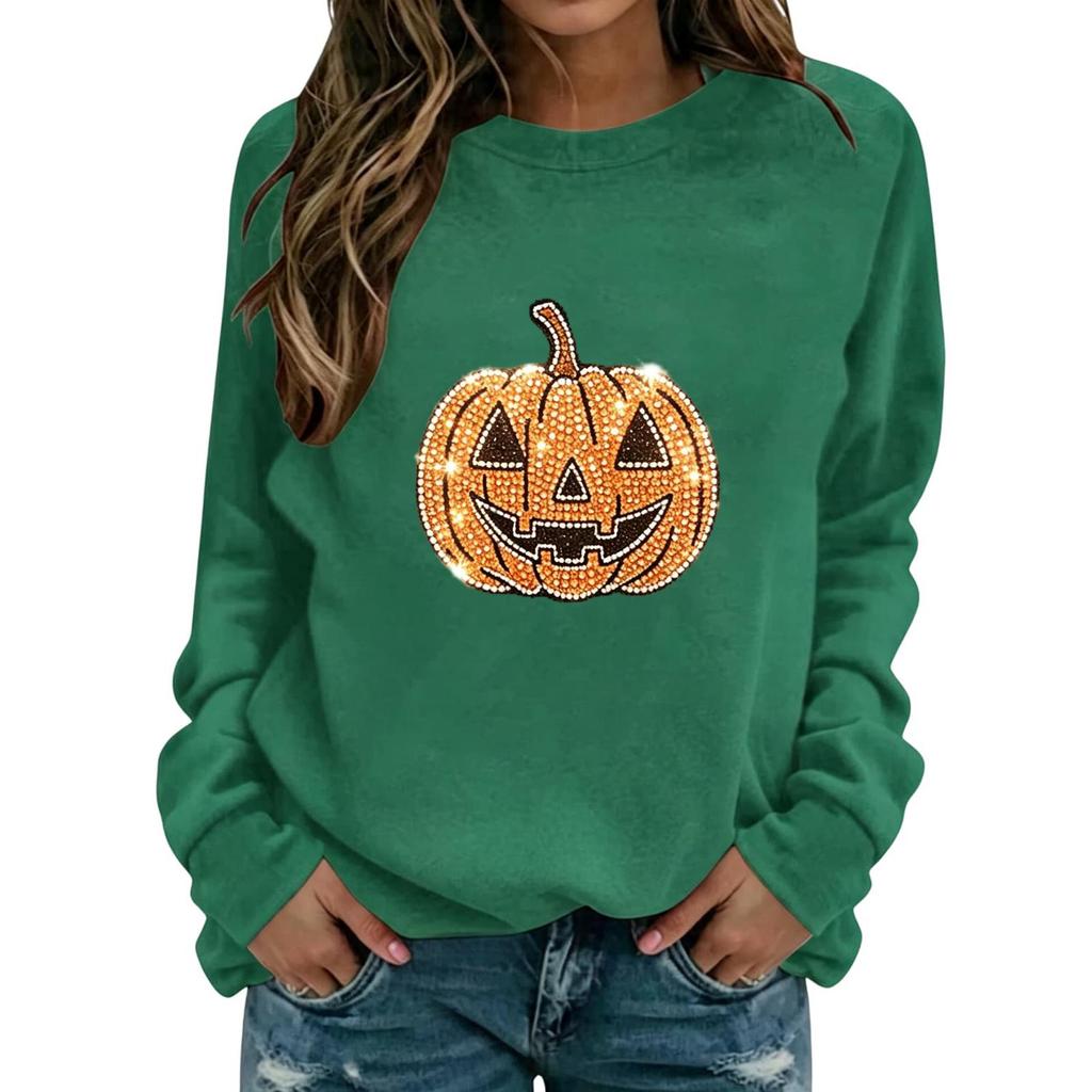 Women's Fashionable and Casual Halloween Print Pullover Hoodie