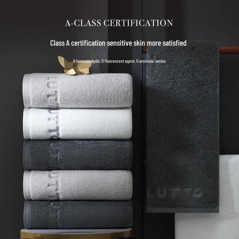 7A Antibakterielles reines Baumwolltuch - Saugfähig, fusselfrei, verdicktes Gesichts- und Körperhandtuch für Erwachsene