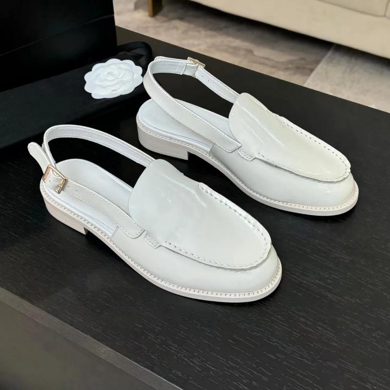 

New Arrival Spring Real Leather Round-Toe Square Heel Woman Sandals Mary Janes Loafers Gladiator Sandals 41