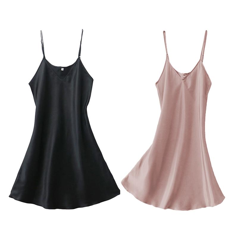 Women Lingerie Chemise Nightgown Satin Nightwear Silk Slip Dress Women Pajamas