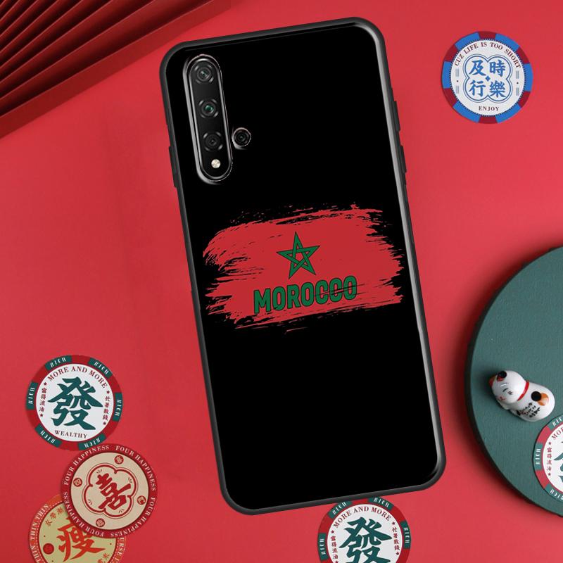 Morocco Map Flag For Huawei P20 P30 P40 Lite P60 Pro Nova 12i 11i 8i 12s 9 10 SE Y90 Y60 Y70 Y72 Y61 Y91 Case